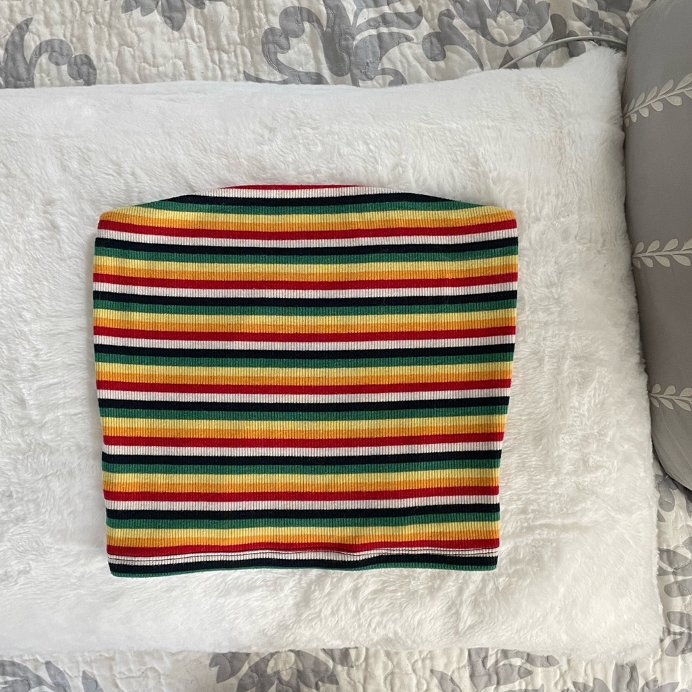 American Eagle Striped Tube Top